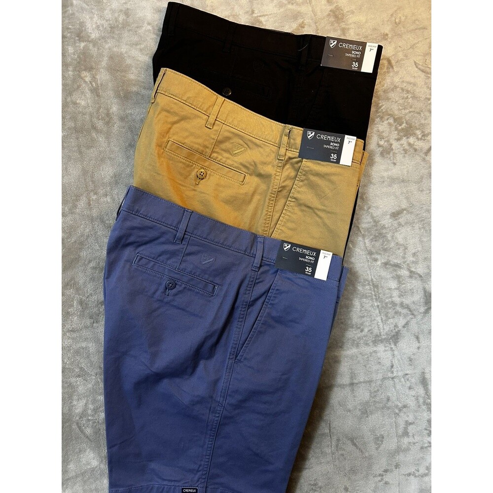 Cremieux Men’s SoHo Comfort Stretch Tapered Leg Shorts 3 Pair NWT w35. 7 inseam